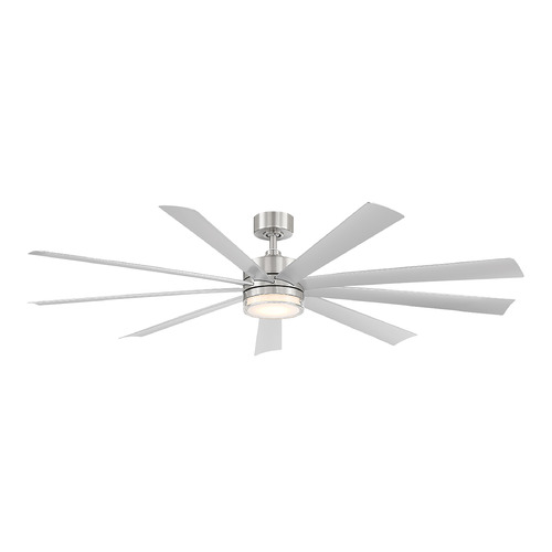 Modern Forms by WAC Lighting Modern Forms Wynd Xl Stainless Steel LED Ceiling Fan with Light FR-W2101-72L-35-SS