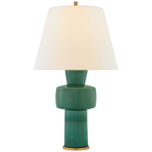 Visual Comfort Signature Collection Christopher Spitzmiller Eerdmans Lamp in Green by Visual Comfort Signature CS3656CGCL
