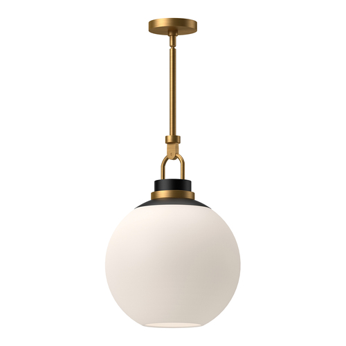 Alora Lighting Copperfield Aged Gold Pendant Light with Globe Shade