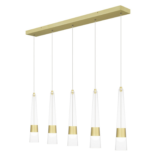 Quoizel Lighting Zia Linear Pendant in Satin Gold by Quoizel Lighting PCZIA539SD