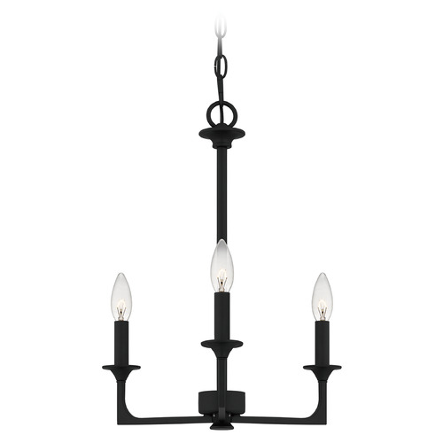 Prescott Matte Black Chandelier Quoizel Lighting