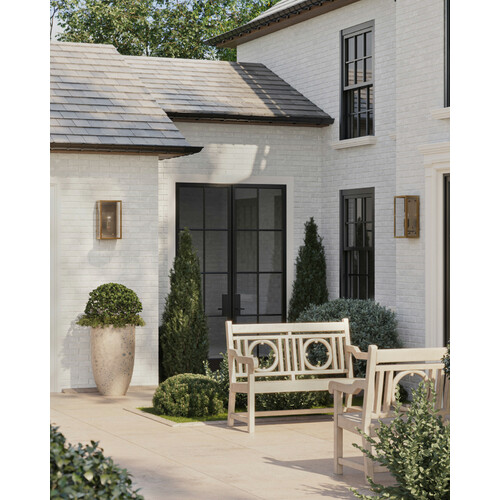 Royster 13.75-Inch Outdoor Wall Light in Silver by Currey & Company