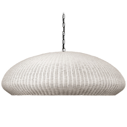 Kokomo Bronze Chalk Wicker Elongated Pendant