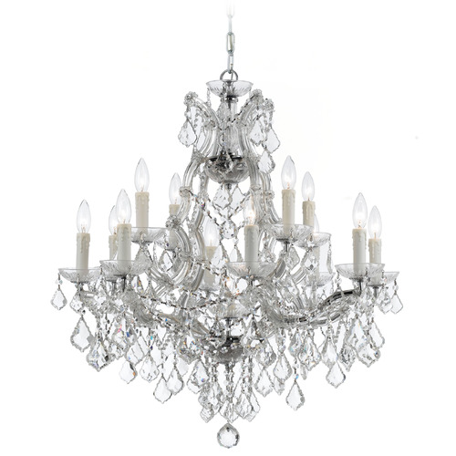 Crystorama Lighting Crystorama Lighting Maria Theresa Polished Chrome Crystal Chandelier 4412-CH-CL-SAQ