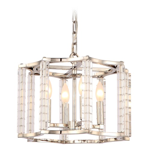 Crystorama Lighting Crystorama Lighting Carson Polished Nickel Pendant Light 8854-PN