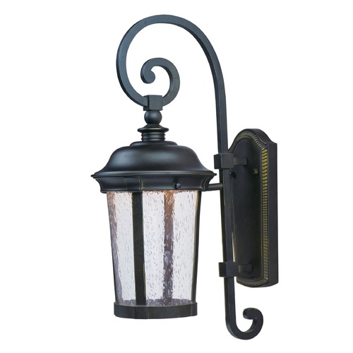 Maxim Lighting Seeded Glass LED Outdoor Wall Light Bronze by Maxim Lighting 55023CDBZ