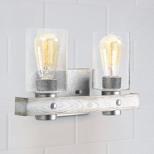 Gulliver Galvanized 2-Light Bathroom Light by Progress Lighting
