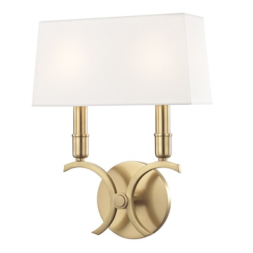 Mitzi by Hudson Valley Gwen Aged Brass Sconce by Mitzi by Hudson Valley H212102S-AGB