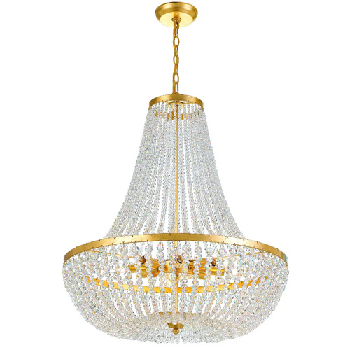 Rylee 25-Inch Chandelier in Antique Gold by Crystorama Lighting