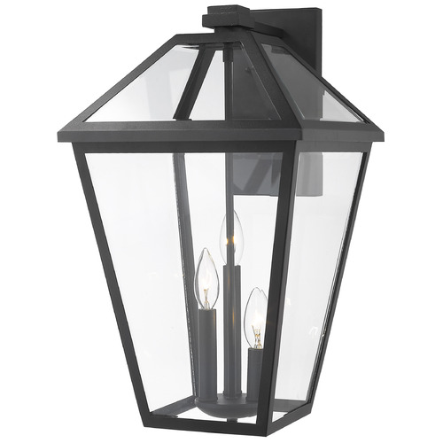 Talbot Black Outdoor Wall Light by Z-Lite