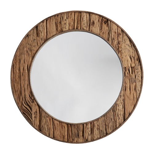 Capital Lighting Reclaimed Railroad Ties 33.50-Inch Round Mirror by Capital Lighting 740701MM