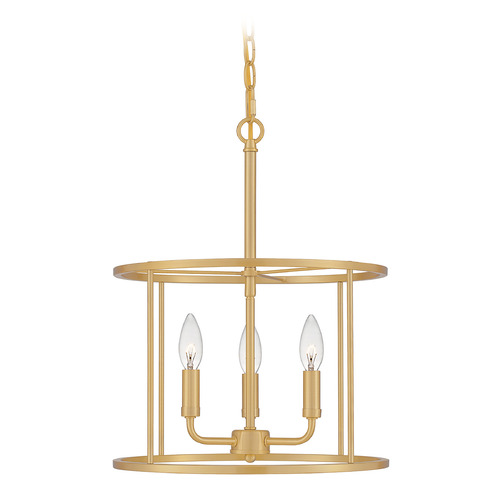 Abner 14-Inch Pendant in Aged Brass by Quoizel Lighting