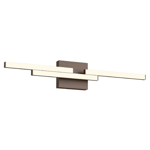Anello Minor 26.5-Inch LED Bathroom Light in Walnut by Kuzco Lighting