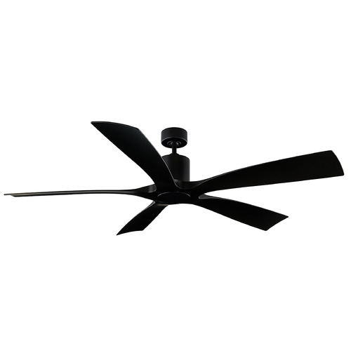 Modern Forms Aviator 70 Matte Black Ceiling Fan Without Light