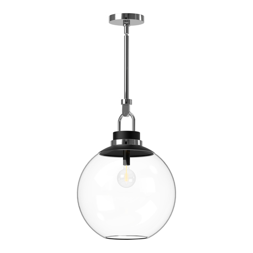Alora Lighting Copperfield Chrome Pendant Light with Globe Shade