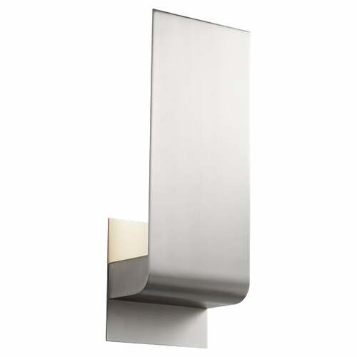 Halo Small LED Wall Sconce in Satin Nickel by Oxygen Lighting