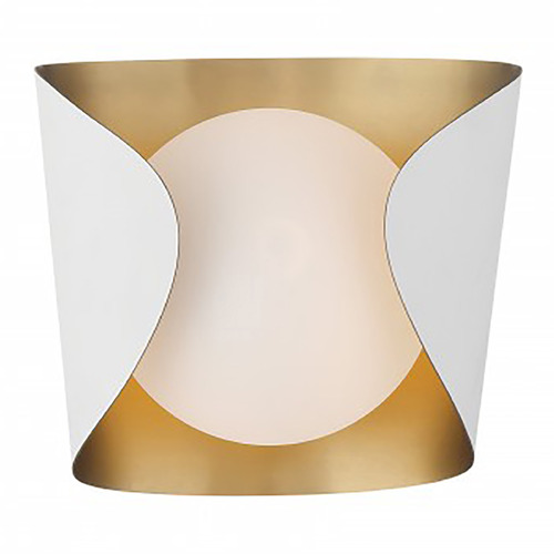 Minka Lavery Kevin Von Kluck Flare Sand White & Legacy Brass Sconce