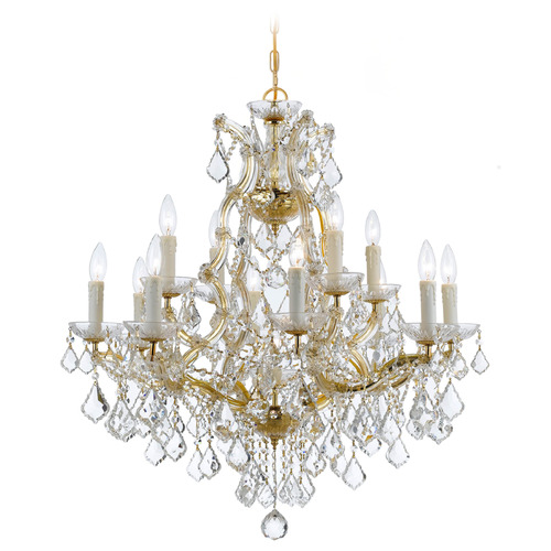 Crystorama Lighting Maria Theresa Gold Crystal Chandelier