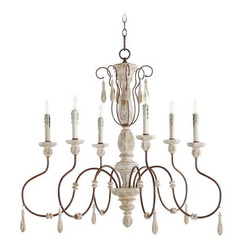 La Maison Manchester Grey & Rust Accents Chandelier by Quorum Lighting