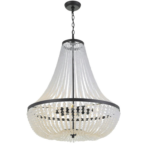Rylee 25-Inch Chandelier in Matte Black by Crystorama Lighting