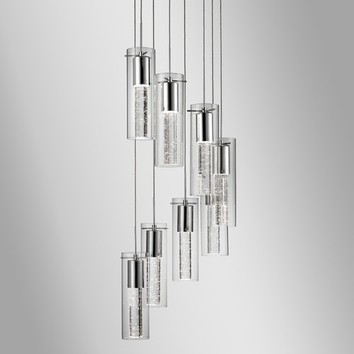 Kuzco Lighting Modern Chrome LED Multi-Light Pendant 3000K 4800LM by Kuzco Lighting PD4408-CH