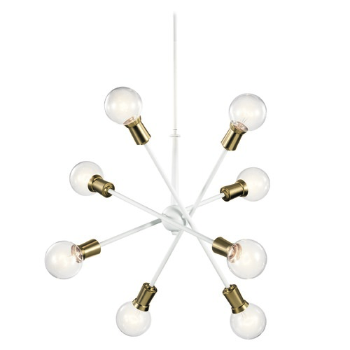 Armstrong 30-Inch White Chandelier by Kichler Lighting