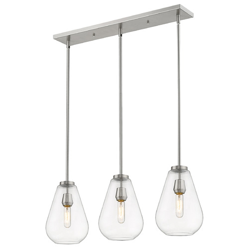 Z-Lite Ayra Brushed Nickel Multi-Light Pendant by Z-Lite 488P8-3L-BN