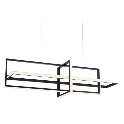 Bordo 56-Inch Linear LED Chandelier in Black by Eurofase Lighting