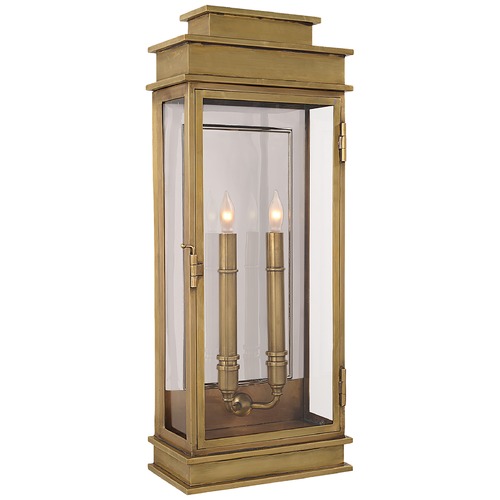 Visual Comfort Signature Collection E.F. Chapman Linear Tall Indoor Lantern in Brass by Visual Comfort Signature CHD2910AB