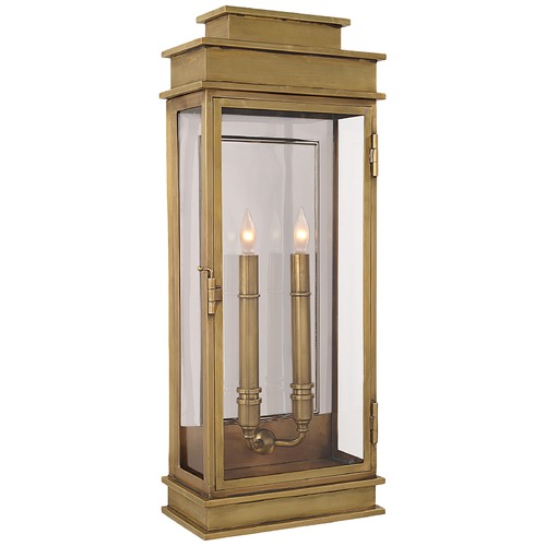 E.F. Chapman Linear Tall Indoor Lantern in Brass by Visual Comfort Signature
