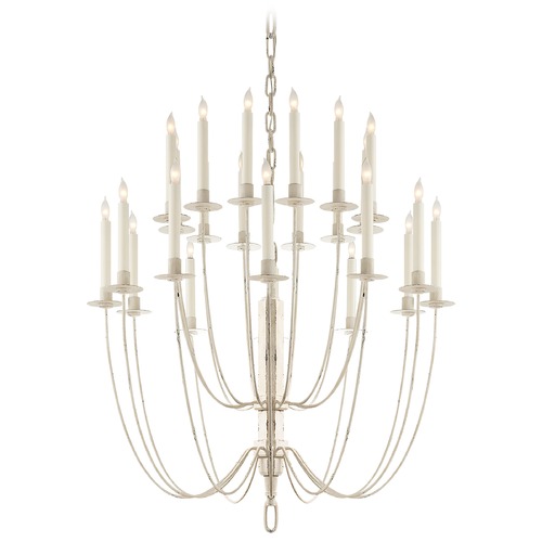Visual Comfort Signature Collection Thomas OBrien Erika Chandelier in Belgian White by Visual Comfort Signature TOB5205BW