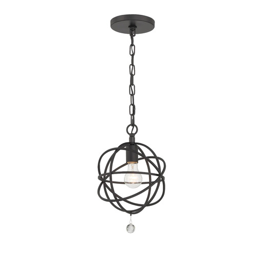 Crystorama Lighting Solaris 9-Inch Orb Pendant in Black by Crystorama Lighting 9220-BK