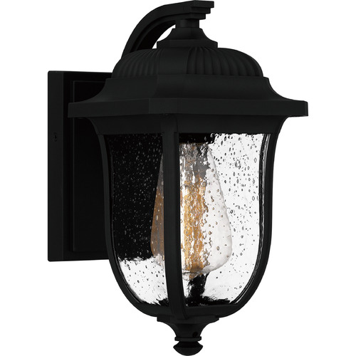 Mulberry Matte Black Outdoor Wall Light by Quoizel Lighting