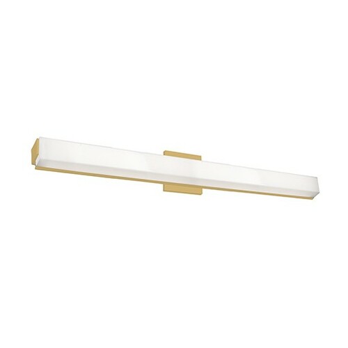 Latitude Brushed Gold LED Vertical Bathroom Light by Kuzco Lighting