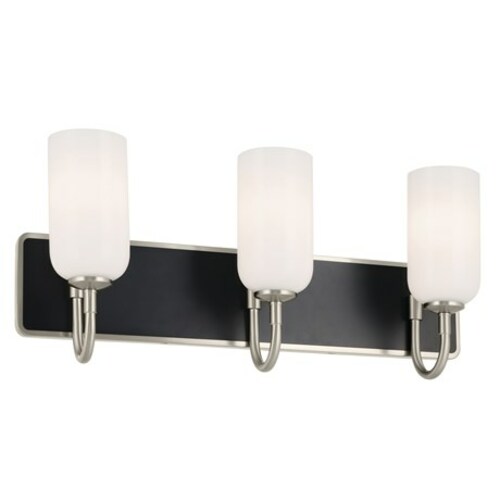 Kichler Lighting Solia Brushed Nickel & Black Bathroom Light by Kichler Lighting 55163NI