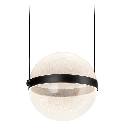 Kuzco Lighting Kuzco Lighting Pisces Black LED Pendant Light with Globe Shade PD75912-BK/LG-3CCT-UNV