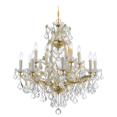 Crystorama Lighting Crystorama Lighting Maria Theresa Gold Crystal Chandelier 4412-GD-CL-S
