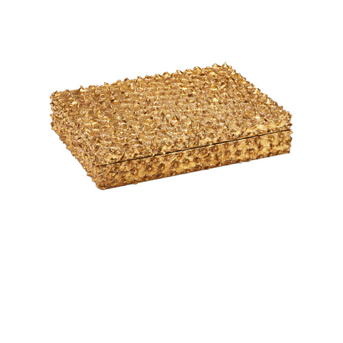 Hazlitt Decorative Box in Gold Leaf by Currey & Company