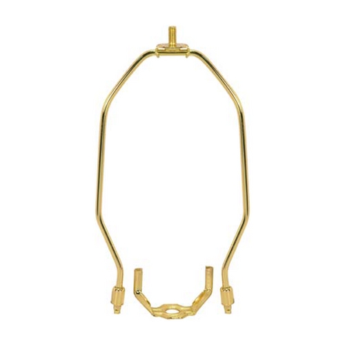 Heavy Duty Harp for Table and Floor Lamps - 10-Inch in Brass by Satco Lighting