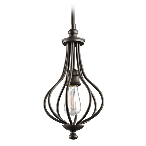 Kichler Lighting Kensington 8.25-Inch Pendant in Olde Bronze by Kichler Lighting 43333OZ