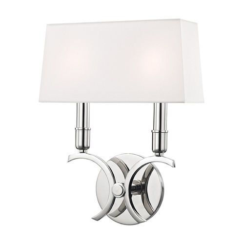 Mitzi by Hudson Valley Gwen Polished Nickel Sconce by Mitzi by Hudson Valley H212102S-PN