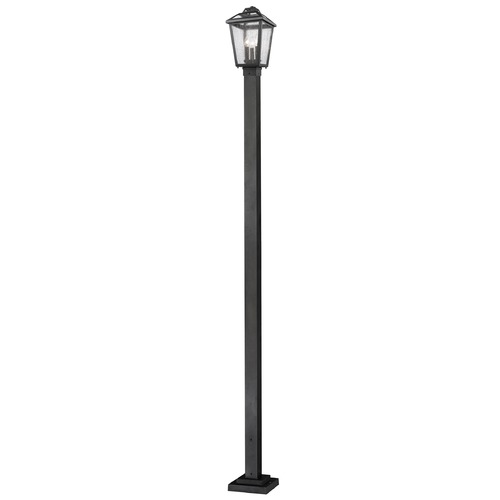 Z-Lite Bayland Black Post Light by Z-Lite 539PHMS-536P-BK