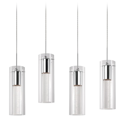 Kuzco Lighting Modern Chrome LED Multi-Light Pendant 3000K 2400LM by Kuzco Lighting PD4404-CH