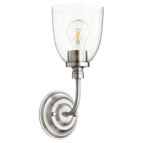 Rossington Satin Nickel Sconce by Quorum Lighting