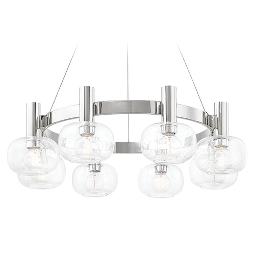 Mitzi by Hudson Valley Harlow Polished Nickel Chandelier by Mitzi by Hudson Valley H403808-PN