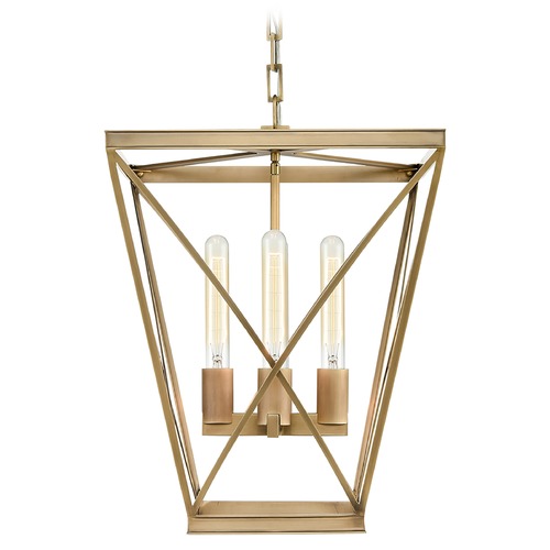 Lattice Vintage Brass Pendant by Alora Lighting