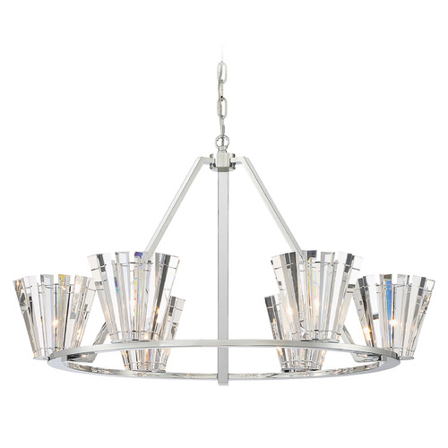 Ricca 6-Light Chrome Chandelier by Eurofase Lighting