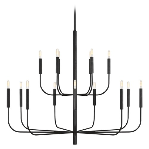 ED Ellen-DeGeneres 15-Light Brianna Aged Iron Chandelier by Visual Comfort Studio