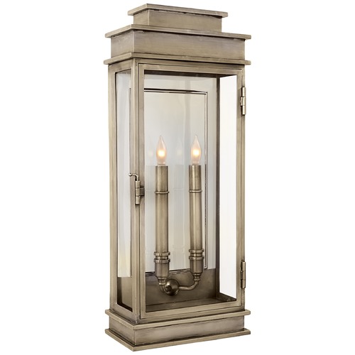 Visual Comfort Signature Collection E.F. Chapman Linear Tall Indoor Lantern in Nickel by Visual Comfort Signature CHD2910AN