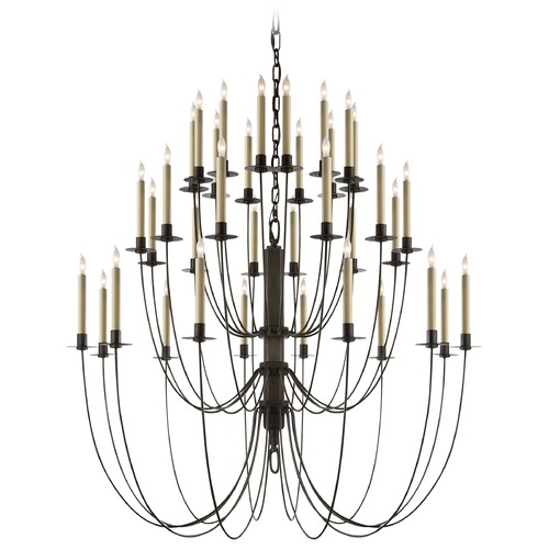 Visual Comfort Signature Collection Thomas OBrien Erika Chandelier in Aged Iron by Visual Comfort Signature TOB5206AI